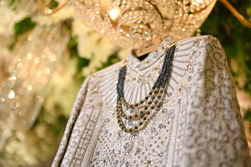 Wedding detail and reception setting